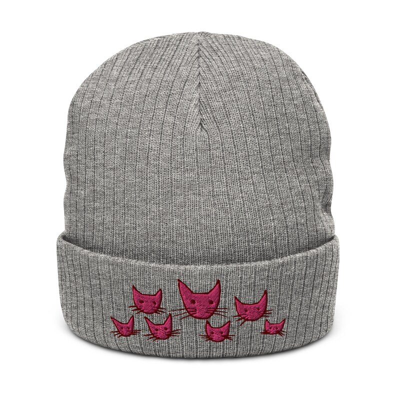Pink Kitties Recycled Beanie