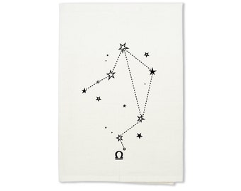 Theedoek van biologisch katoen Libra, astrologisch cadeau