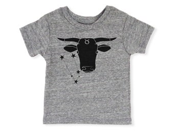 Taurus Shirt | Eco Baby Kids Tee | Astrology | Gender Neutral | April 20 - May 20 | Horoscope Zodiac Gift