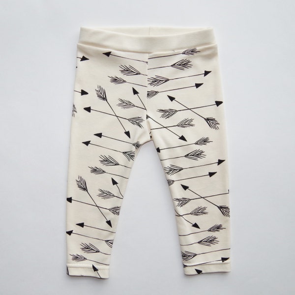 SALE! Organic Cotton Baby Arrow Leggings | Arrows | Gender Neutral Kids Clothes | Screen Printed Clothing | On Sale | Unisex | Hipster Pants