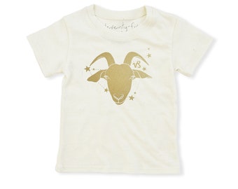 Capricorn Shirt | Eco Baby Kids Tee | Astrology | Gender Neutral | December 22 - January 19 | Horoscope Zodiac Gift