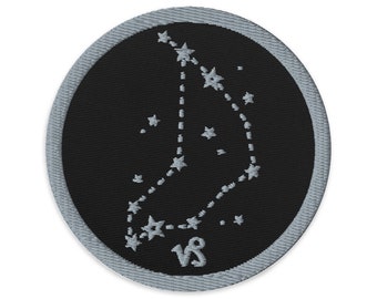 Capricorn Constellation Embroidered Patch: Zodiac Astrology Gift