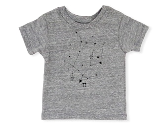 Gemini Zodiac Baby Tee | Astrology Stars Kids Shirt
