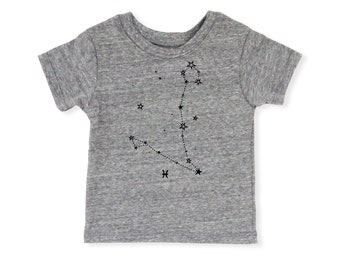 Pisces Constellation Eco-T-shirt voor kinderen | Astrologie sterrenbeeld cadeau