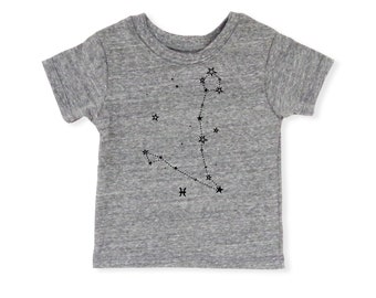 Pisces Shirt | Eco Baby Kids Tee | Astrology | Gender Neutral | February 19 - March 20 | Horoscope Zodiac Stars Gift