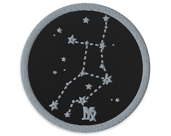 Patch ricamata Vergine, Patch zodiacali, Ferro su patch, Patch Vergine, Regalo astrologico, Zodiaco Vergine, Regalo per settembre, Regalo di compleanno Vergine