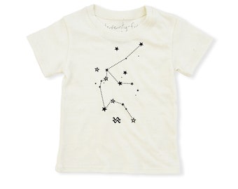 Aquarius Constellation Kids Tee, Astrology Zodiac Shirt