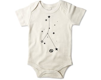 Cancer Constellation Organic Baby Bodysuit, Zodiac Gift
