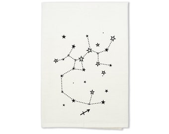 Sagittarius Organic Tea Towel, Birthday Gift Idea, Astrology Gifts, November Birthday, December Birthday, Best Selling Items