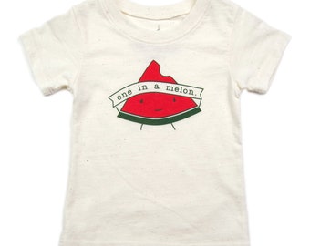 One in a Melon Kids Tee, Organic Watermelon Shirt