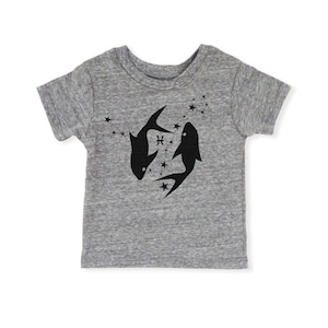 Pisces Shirt, Zodiac Kids Tee, Astrology Baby Tee, Gender Neutral Kids Clothes, February Birthday, March Birthday, Horoscope Zodiac Gift