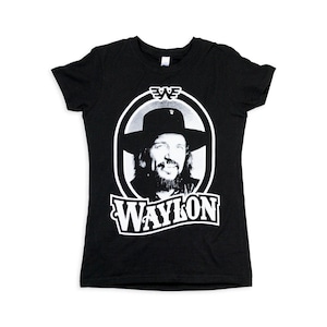 Waylon Jennings Tour &#39;79 Women&#39;s Shirt (Black)