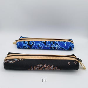 Set med två pennfodral i javanesisk batik