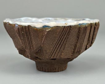 Hand-Carved Kurinuki Tea Cup – 75ml | Hon-Tie-Ni Clay | Japanese Ash Glaze