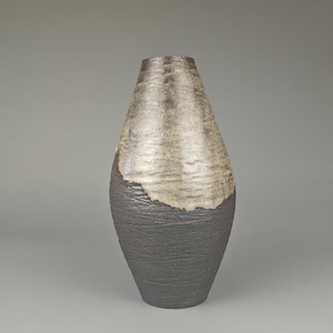 Handmade Ceramic Vase | Dark Chamotte Clay | German Glaze Finish | Wabi-Sabi Inspired