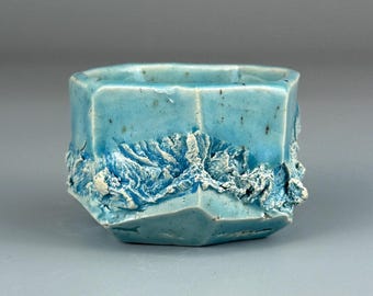 Japanese Kurinuki Tea Cup, Handmade Ceramic Mug, Wabi Sabi Gift
