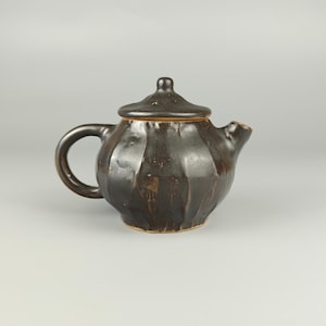 Handcrafted Black Matte Teapot – 150ml – Artisan Ceramic – Elegant & Functional