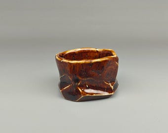 Handcrafted Ceramic Tea Cup in Kurinuki Style