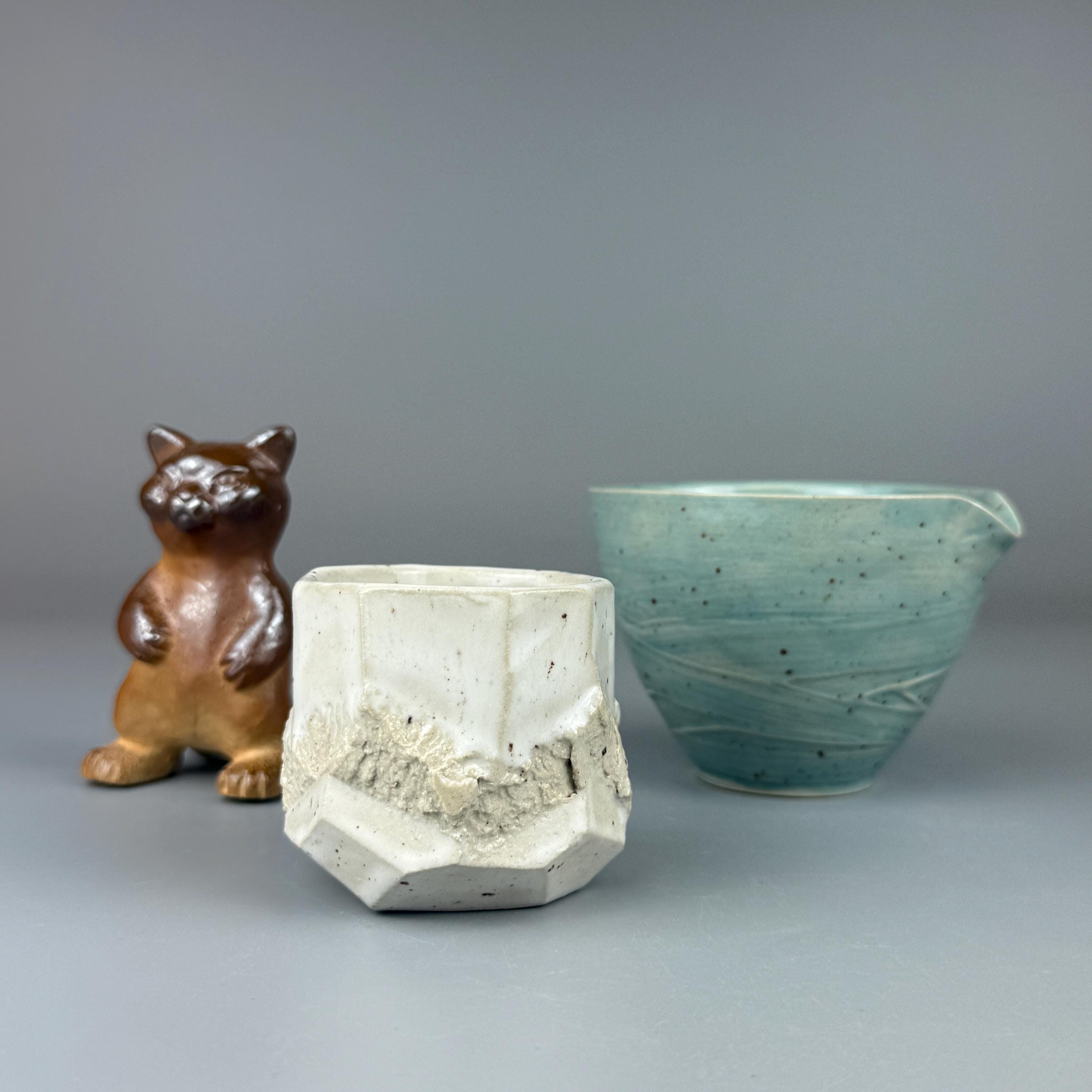 Hand-carved Kurinuki Cup – 85ml | Earthy Textured Form | Wabi Sabi