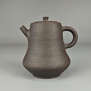 Handcrafted Ceramic Teapot – 250ml | Dark Chamotte Clay | Glazed Interior