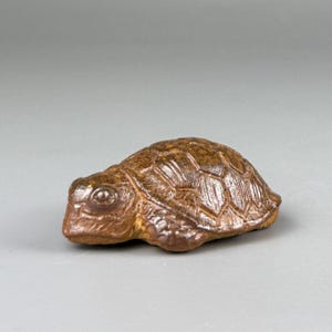 Wood-Fired Turtle Tea Pet | Handmade Guangdong Clay Figurine | Kunming 2023 Kiln Firing