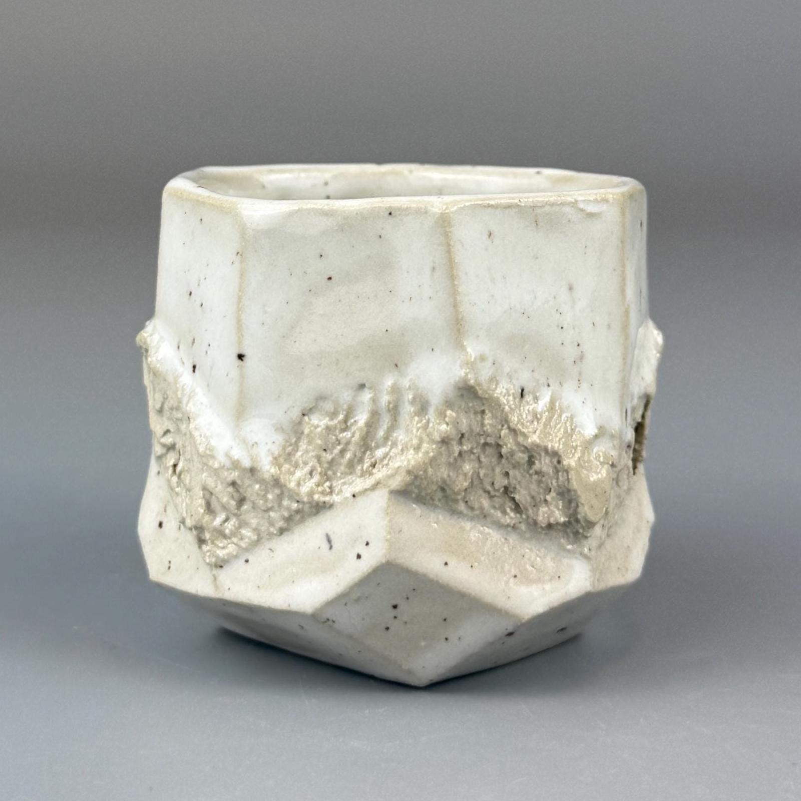 Hand-carved Kurinuki Cup – 85ml | Earthy Textured Form | Wabi Sabi