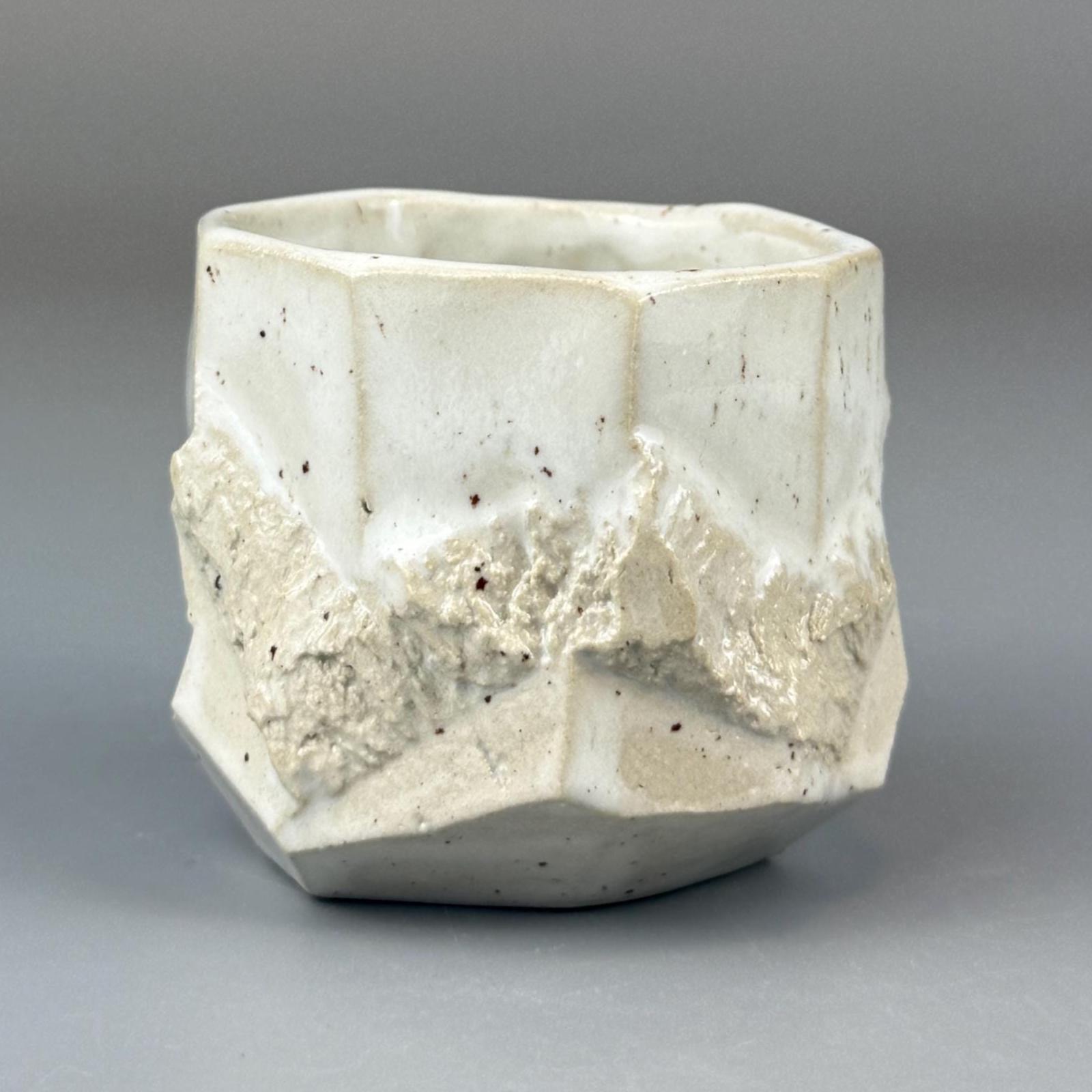 Hand-carved Kurinuki Cup – 85ml | Earthy Textured Form | Wabi Sabi