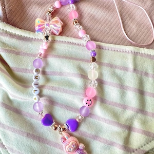 Custom Name Labubu Personalized Phone Charm | Cute Trendy Monster Beaded Phone Strap Keychain Bag Charm | Personalized Name Phone Accessory