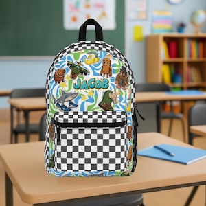 Personalized Italian Brainrot Characters Backpack with Neon | Tung Tung Sahur Matteo Tralalero Tralala Bombardino Crocodillo Kids School Bag