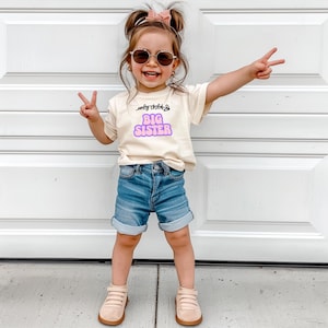 Only Child Big Sister Shirt Pregnancy Reveal Toddler Tee – Big Sister Announcement Shirt – Baby on the Way Reveal Outfit - Pregnancy Gift