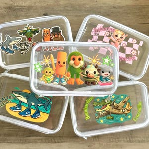 Italian Brainrot Pencil Case | Italian Brainrot Characters Clear Hard Shell Zipper Case Back to School | Tung Tung Sahur Tralalero Tralala