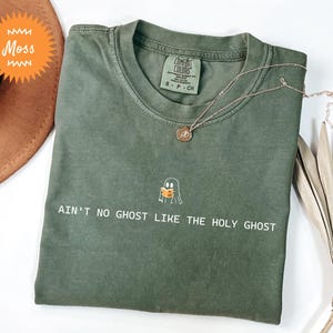 Funny Christian Halloween Shirt: Holy Ghost Comfort Colors Tee
