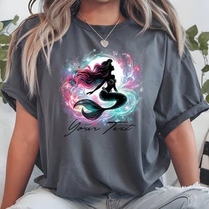 Custom Text Little Mermaid Ariel Shirt, Disney Princess Sweatshirt, Disneyland Girls Trip Hoodie, Mermaid Ariel Shirt, Disney World Crewneck