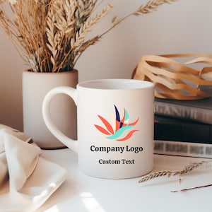 Custom Logo Mug, Personalized Business Gift, Company Logo Mug, Branded Mug, Promote Your Business with a Custom Logo Mug, 11 or 15 oz