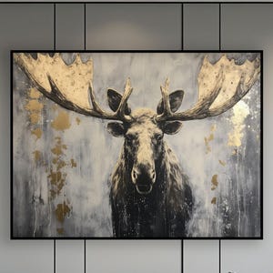 Nature And Animals,Deer Painting,100% Handmade Oil Painting, Textured Abstract Art, Original Wall Decor, Modern Oil Painting for Living Room