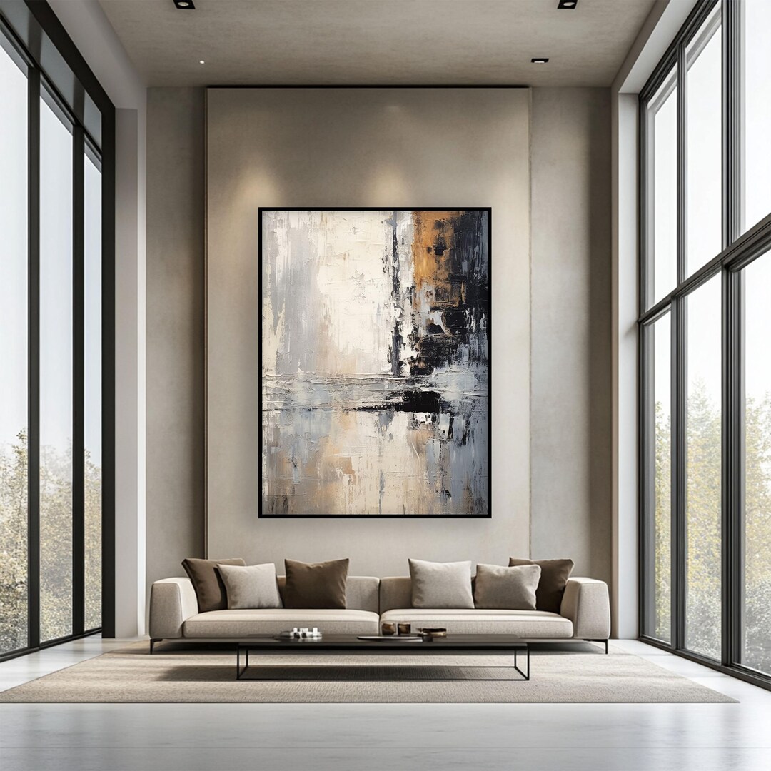 Textured Abstract Oil Painting: Modern Brush Strokes on Canvas - Etsy