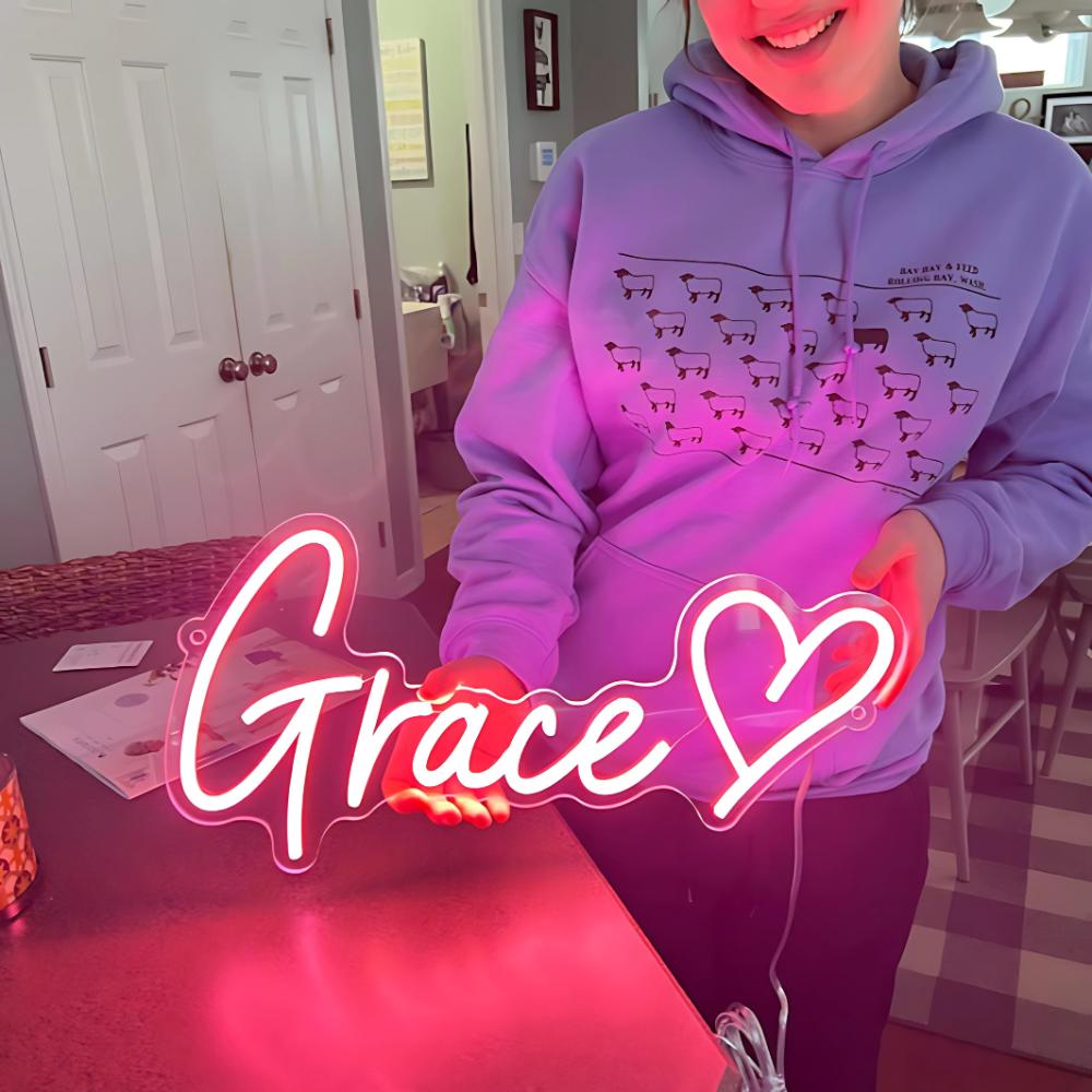Custom Name Neon Sign for Kids, Custom Led Sign Wall Decor, Custom Led Light Bedroom Decor, Kid's Room Decor Personalized Gift, Gift for Her