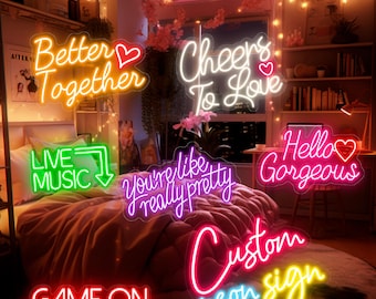 Custom LED Neon Sign: Personalized Wedding Decor