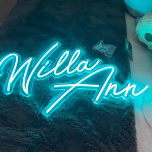 Placa de neon com nome personalizado | Placa de neon para casamento, placa de neon personalizada, placa de neon para quarto, luz de neon com logotipo personalizado, placa de neon LED, decoração de parede