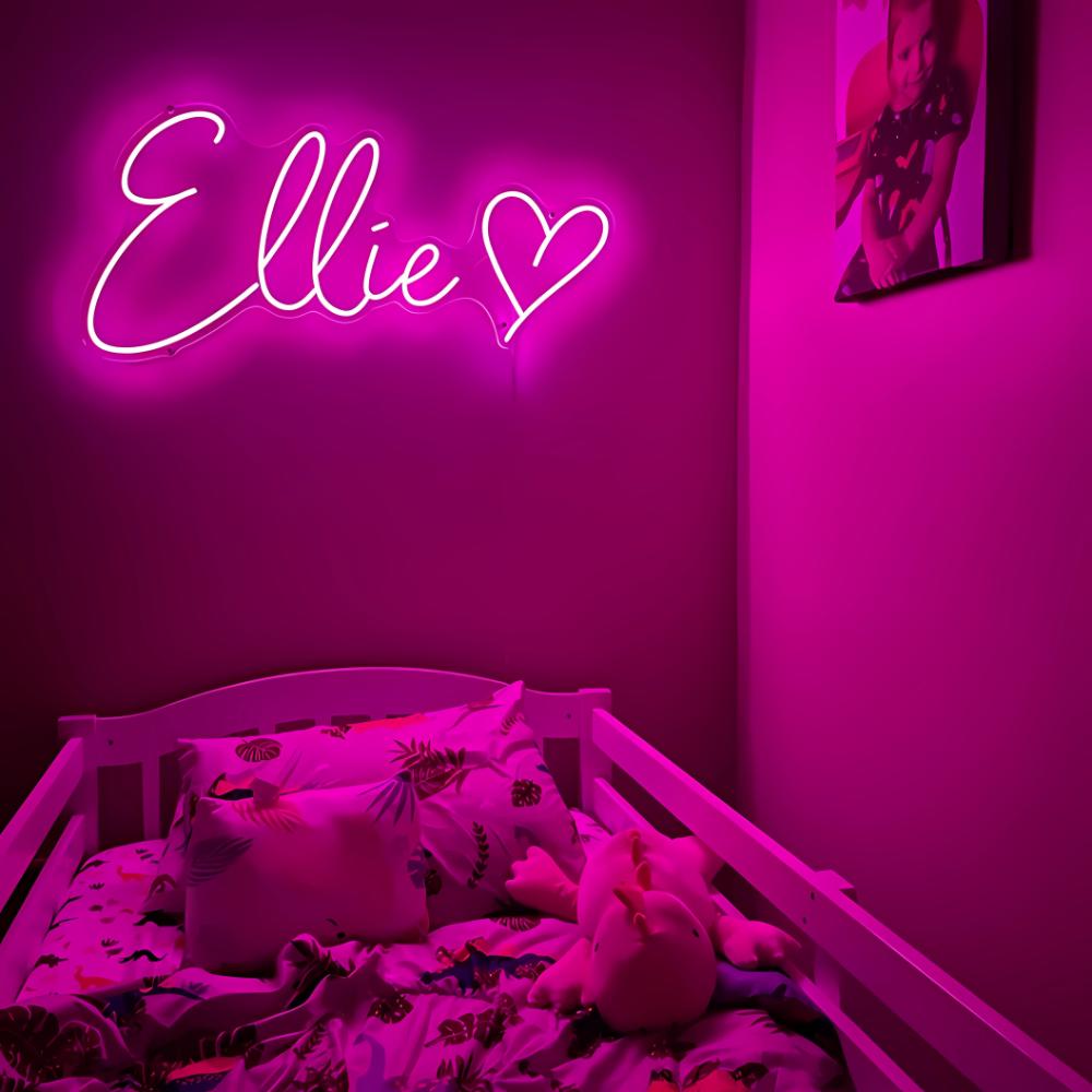 Custom Name Neon Sign for Kids, Custom Led Sign Wall Decor, Custom Led Light Bedroom Decor, Kid's Room Decor Personalized Gift, Gift for Her