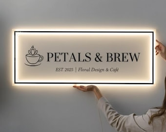 Custom Acrylic Backlit Logo Sign | LED Business Sign | 3D Acrylic Logo Signage | Business Name Sign | Backlit Logo Sign for Office