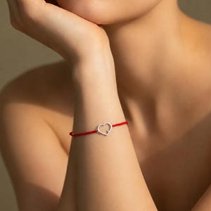 Hartvormige diamanten armband: 925 sterling zilver, minimalistische liefde
