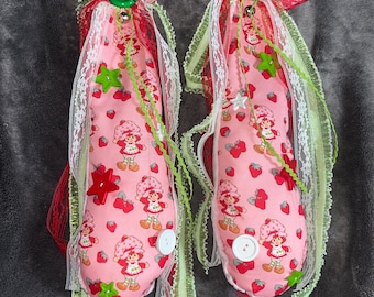 HUGE strawberry shortcake plush bunny ear clips