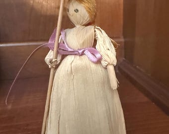 Vintage Corn Husk Doll ~ Approx 4" T ~ Handcrafted ~