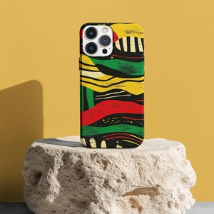 African Print iPhone Case: Shockproof, Wireless Charging