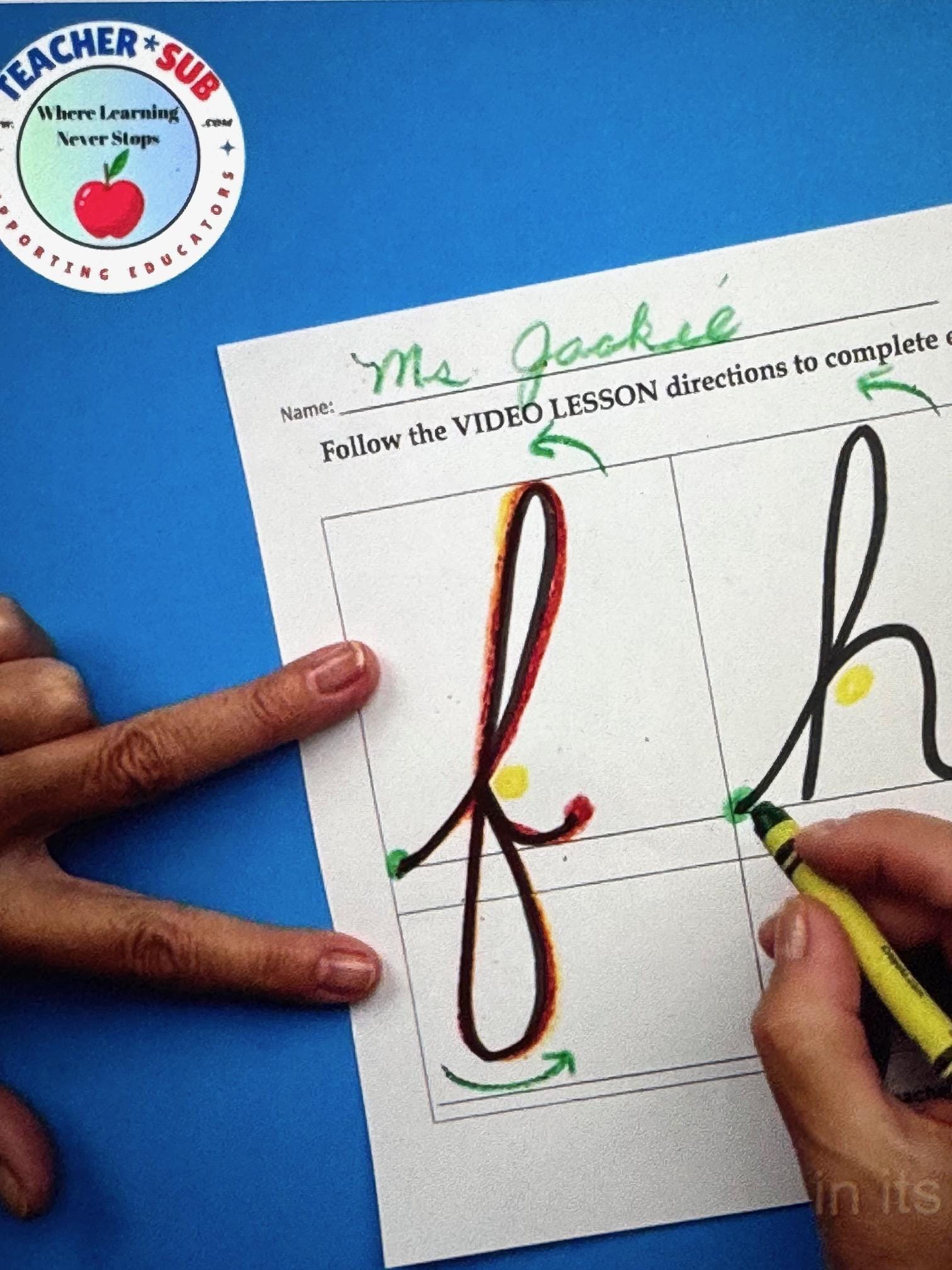 Master Cursive Letters Master Cursive W/ Colors | Cursive Writing Workbook & Video Lessons 4 ...