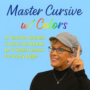 Master Cursive w/ Colors | Cursive Writing Workbook & Video Lessons 4 Kids | Homeschool Handwriting Curriculum | Learn Cursive Step-by-Step