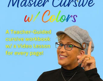 Master Cursive w/ Colors | Cursive Writing Workbook & Video Lessons 4 Kids | Homeschool Handwriting Curriculum | Learn Cursive Step-by-Step
