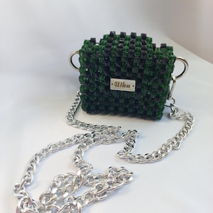 Crystal green bead bag, Bead LUXURY bag, Women Bead bag, Bead Bag,Crystal Bead Bag, shoulders bag, Women handbags