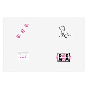 Dog Mom Sticker Sheets, Pet Lover Decor, Cute Dog Stickers, Journaling Supplies, Scrapbooking Essentials
